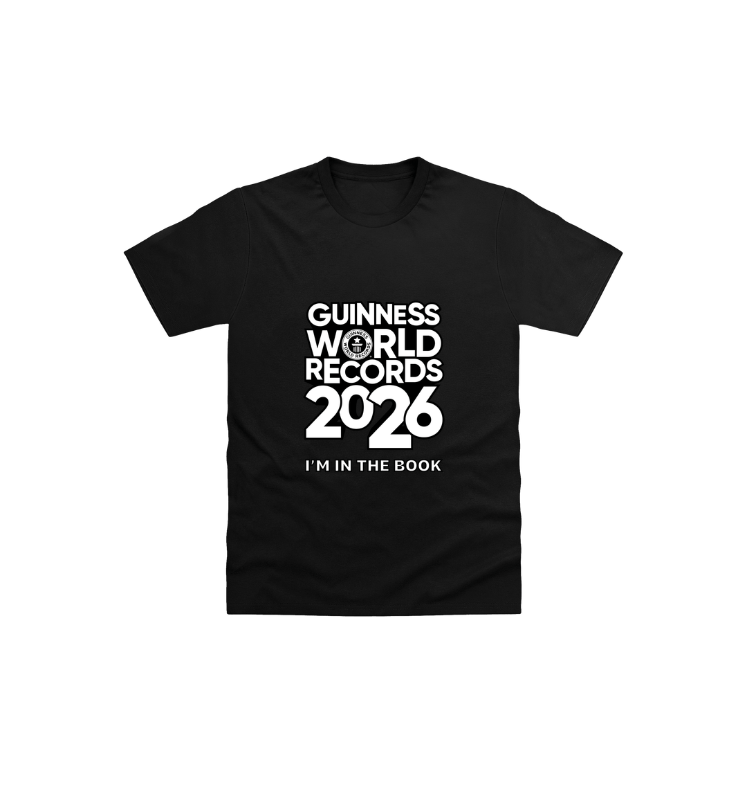 Black Printed Kids T-Shirt Front