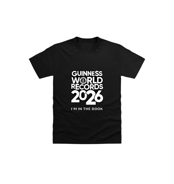 Black Printed Kids T-Shirt Front