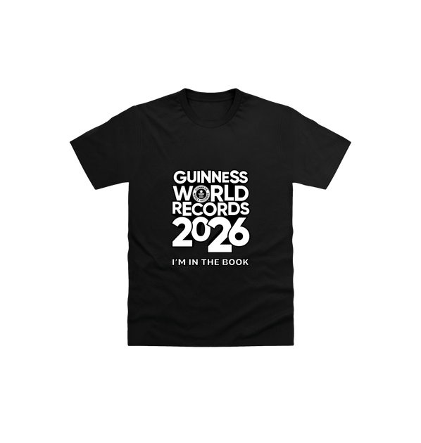 Black Printed Kids T-Shirt Front