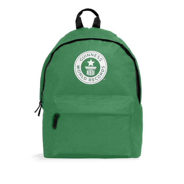 Guinness World Records Kids Backpack White Logo-Kelly Green