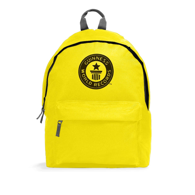 Guinness World Records Kids Backpack Black Logo-Yellow