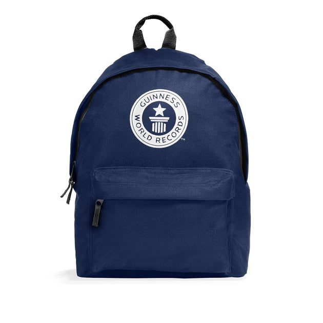 Guinness World Records Kids Backpack White Logo-French Navy