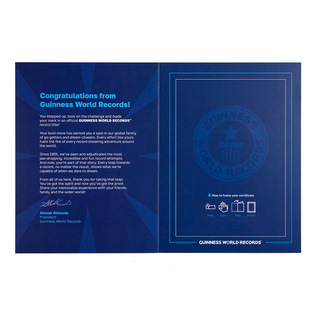 公式参加認定証