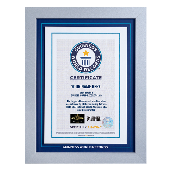Record Participant Certificate The Largest Attendance at a Fashion Show 
