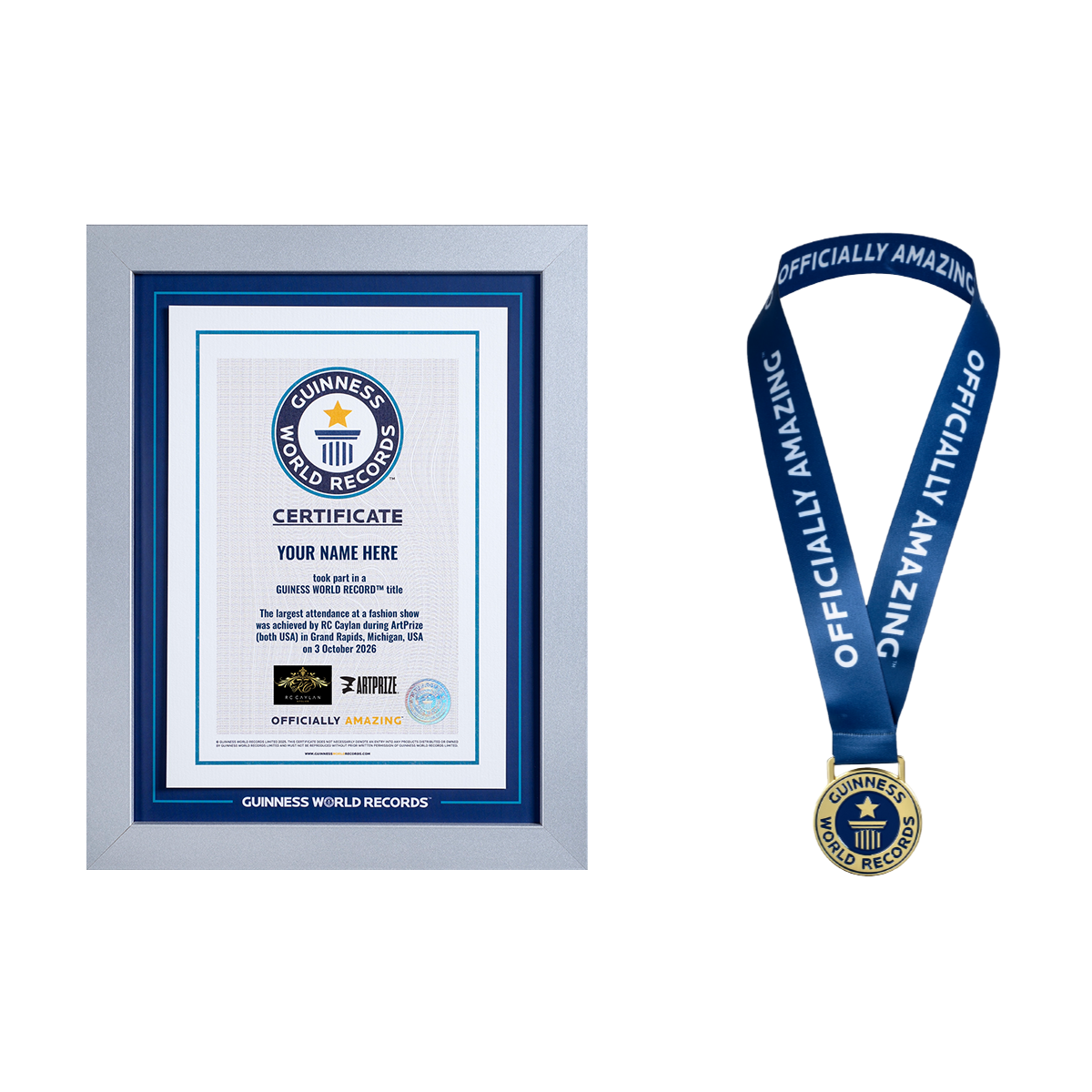 Record Participant Certificate The Largest Attendance at a Fashion Show 