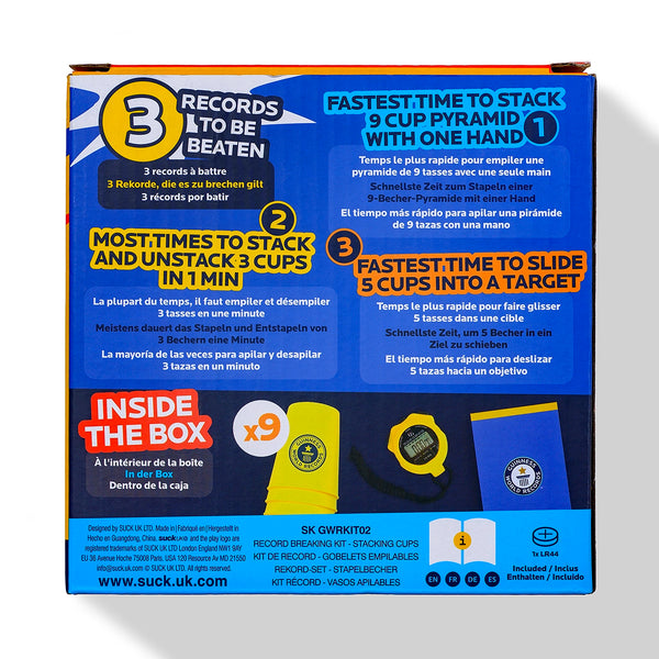 back of stacking cups record kit box 