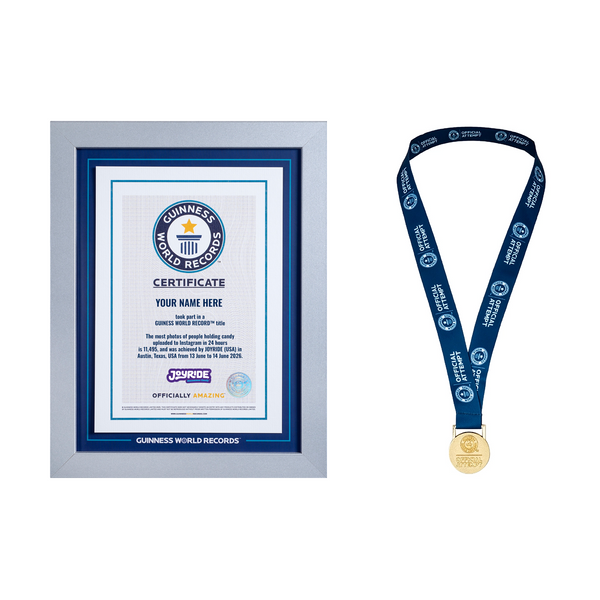 Record Participant Certificate The Most Photos of People Holding Candy Uploaded to Instagram