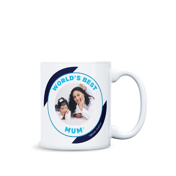 Mug personnalisé Worlds Best Mum Design circulaire