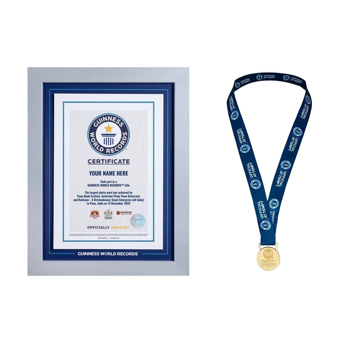 Record Participant Certificate Largest Photo Word