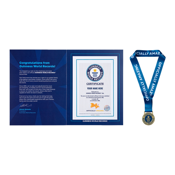 Record Participant Certificate Most Run Clubs Hosted In Different Cities By An Individual