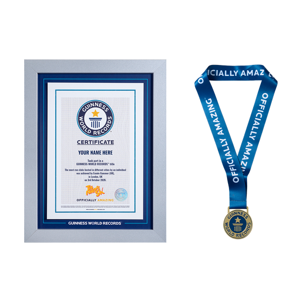 Record Participant Certificate Most Run Clubs Hosted In Different Cities By An Individual