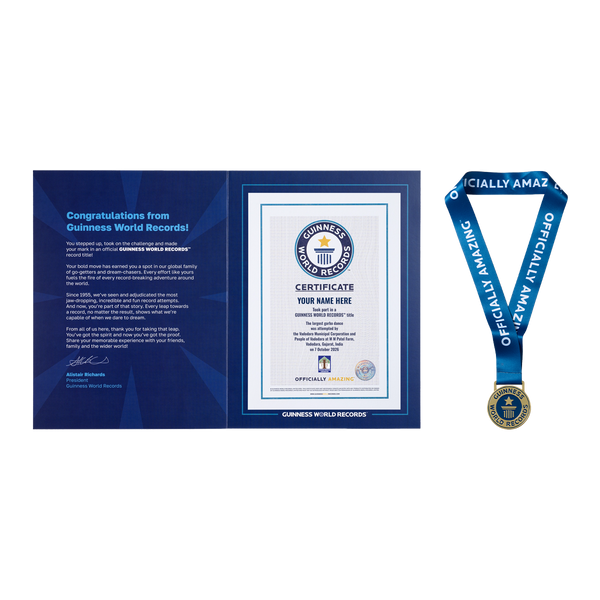 Record Participant Certificate The largest Garba dance