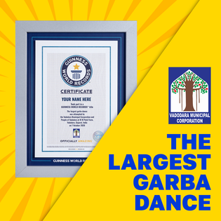 Record Participant Certificate The largest Garba dance