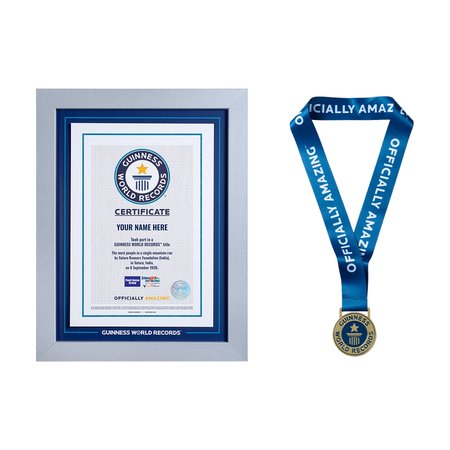 Record Participant Certificate Most People in a Single Mountain Run