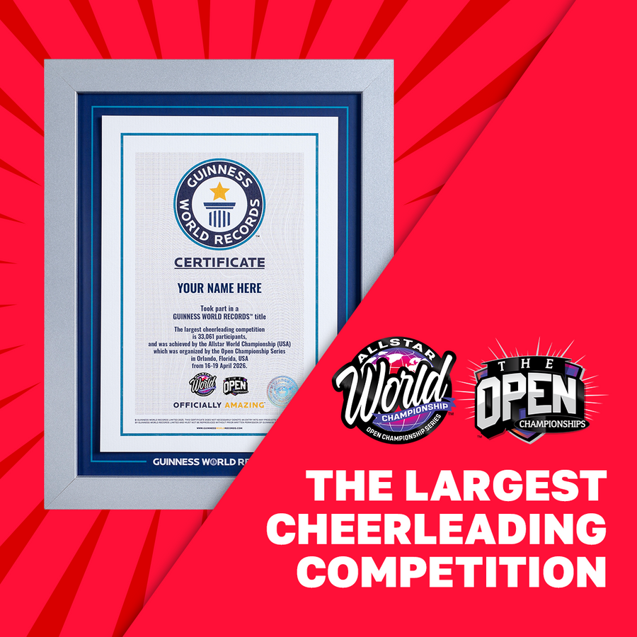 Record Participant Certificate The Largest Cheerleading Competition