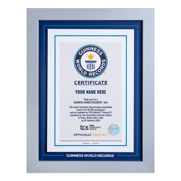 Record Participant Certificate The Largest Computer Programming Competition