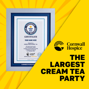 Record Participant Certificate Largest Cream Tea Party