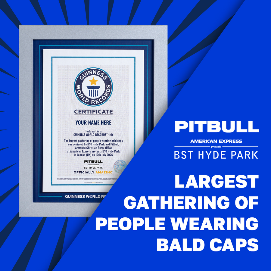 Record Participant Certificate Largest Gathering of Bald Caps