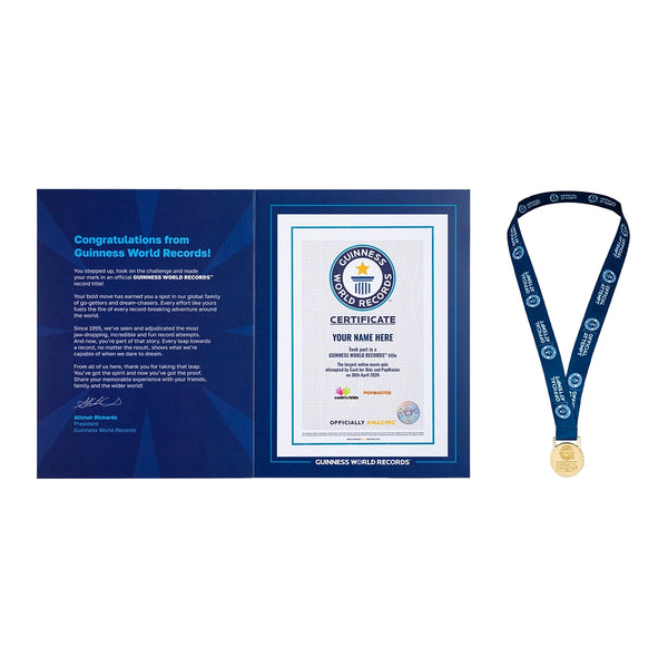 Record Participant Certificate Largest Online Music Quiz