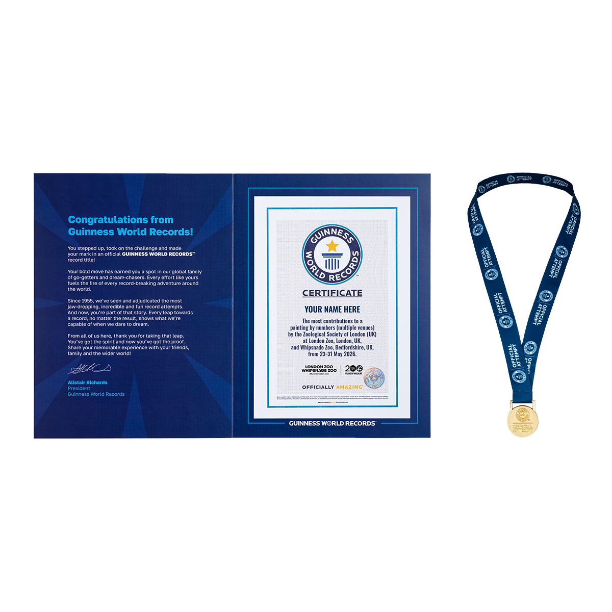 Record Participant Certificate The Most Contributions to Painting by Numbers (Multiple Venues)