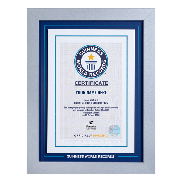 Record Participant Certificate - The most people opening trading card packages simultaneously