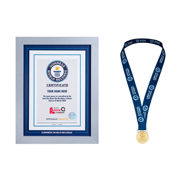 Record Participant Certificate The Most Pacers in a Marathon