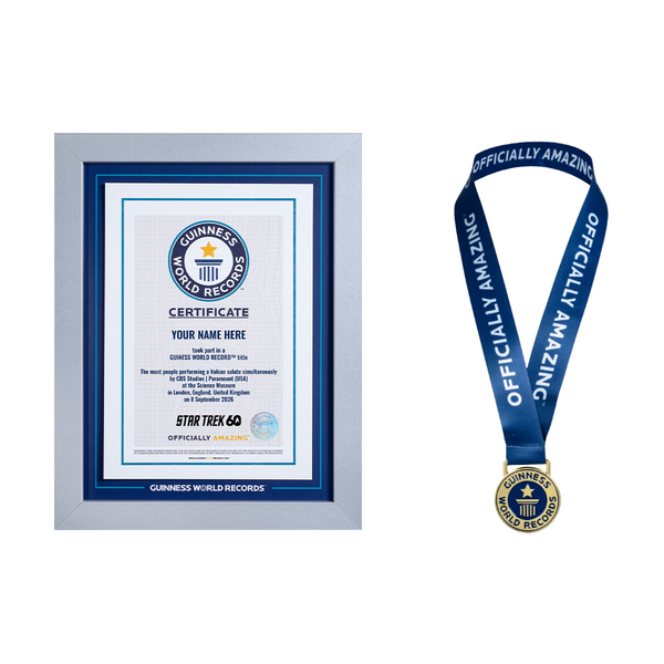 Record Participant Certificate Most People Performing a Vulcan Salute Simultaneously