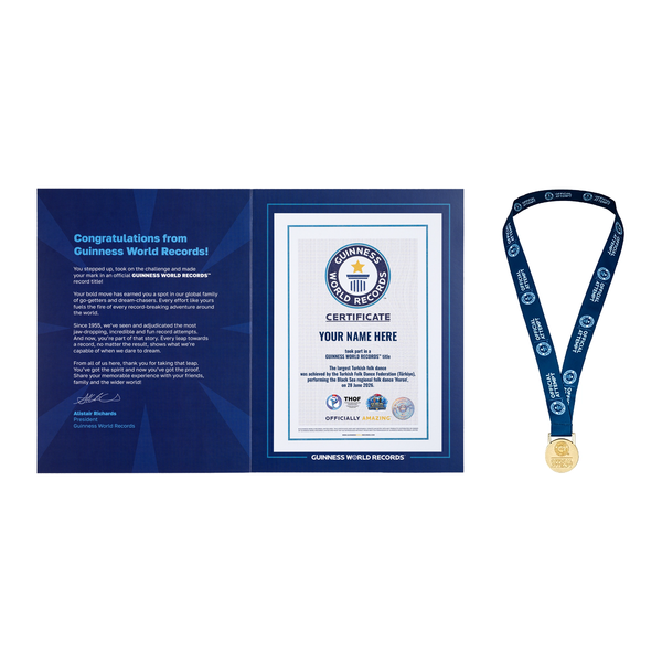 Record Participant Certificate The Largest Turkish Folk Dance