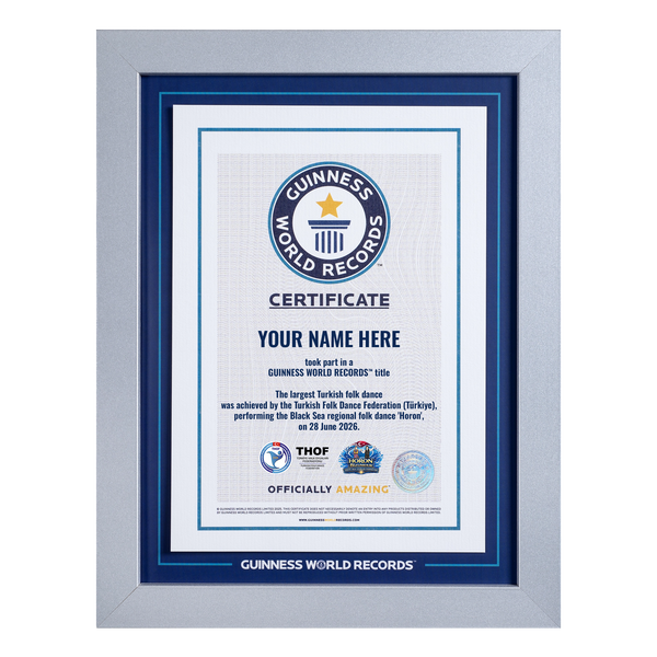 Record Participant Certificate The Largest Turkish Folk Dance