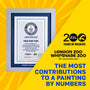 Framed Guinness World Records certificate on a yellow background with ZSL branding