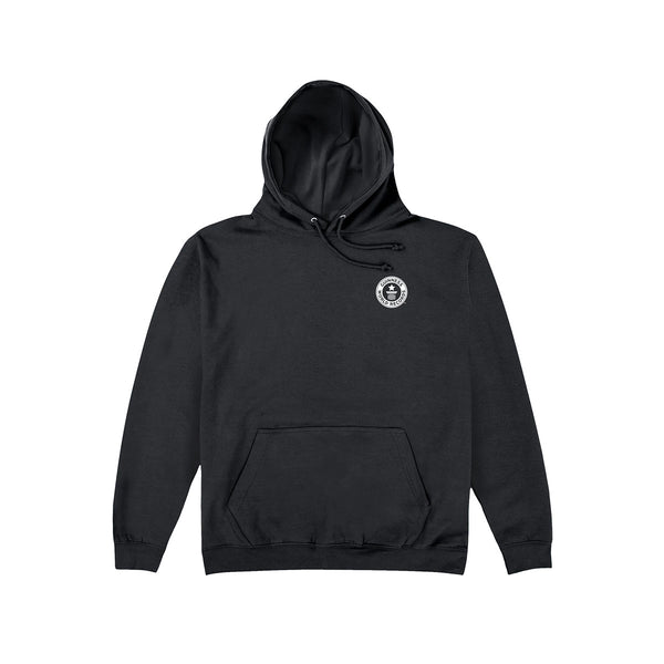 Jet Black Guinness World Records Adult Hoodie - White Logo