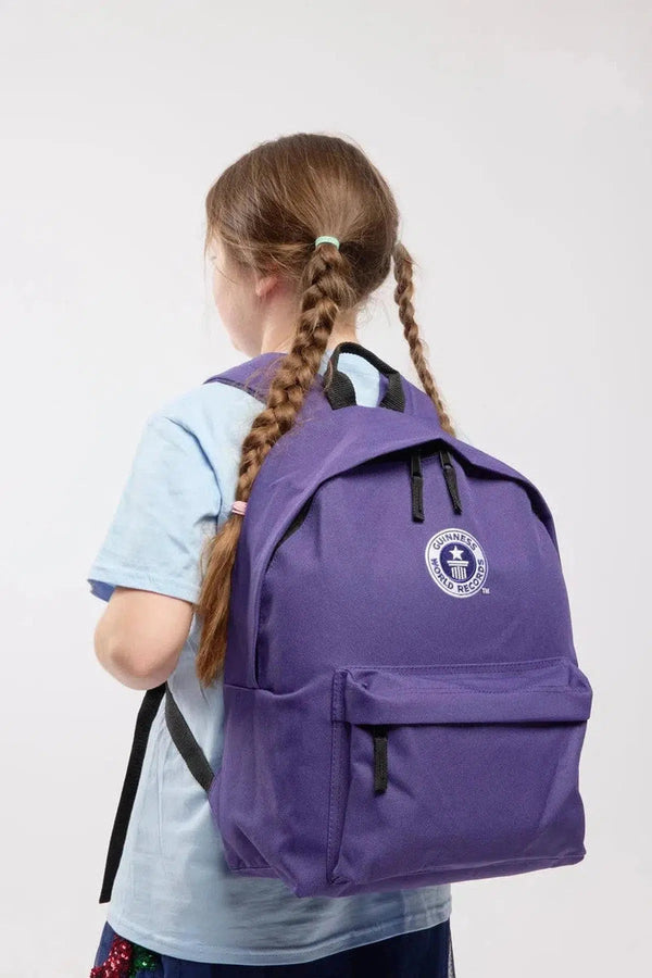 Guinness World Records Kids Backpack White Logo-