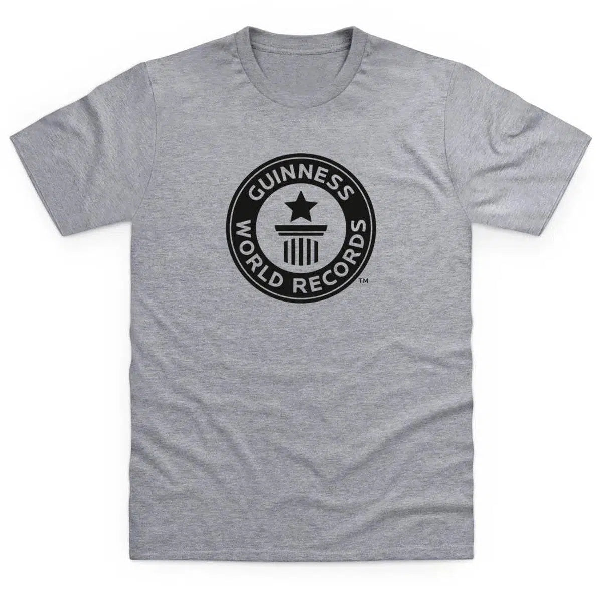 Guinness World Records Kids T Shirt Black Logo-Heather Grey