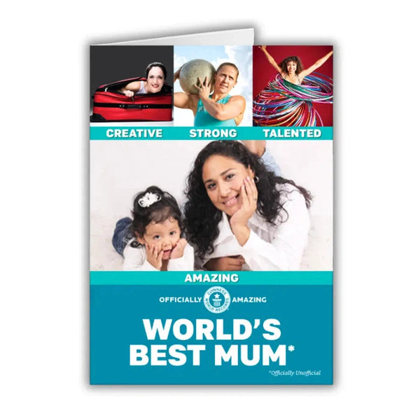 Personalised World's Best Mum Collage Greeting Card GWR Store